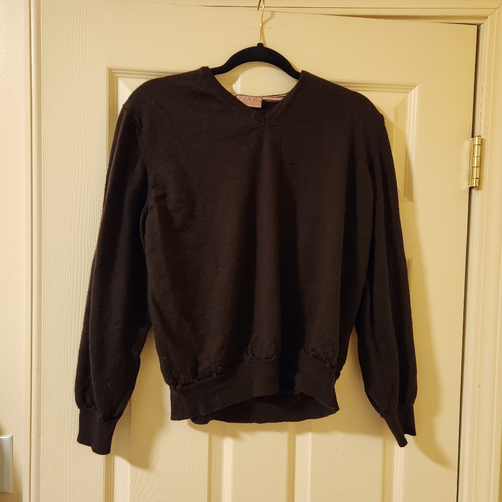 Thomas Pink Womens XL Brown Merino Wool Sweater - Picture 2 of 9